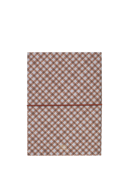 Papier Checked Fabric Lined Notebook - view 2, Multi