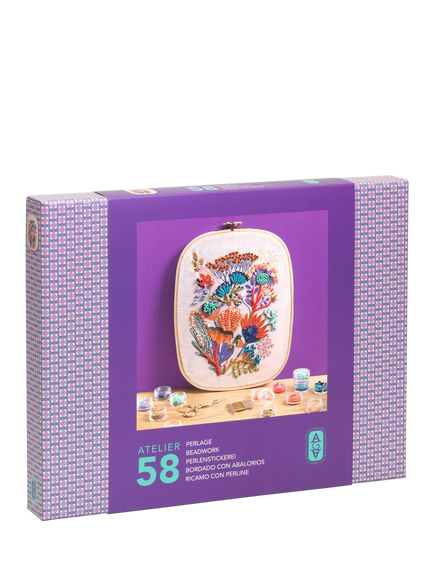Djeco Atelier 58 Floral Beadwork Kit, Multi