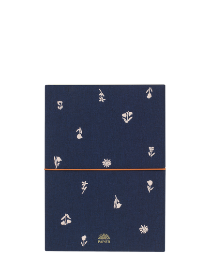 Papier Floral Fabric Lined Notebook - view 2, Multi