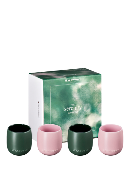 Le Creuset Serenity Collection Stoneware Tumbler, Set of 4, 380ml, Foret/Sugar Pink - view 2, Foret