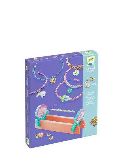 Djeco Macrame Bracelets Craft Kit, Blue, Blue