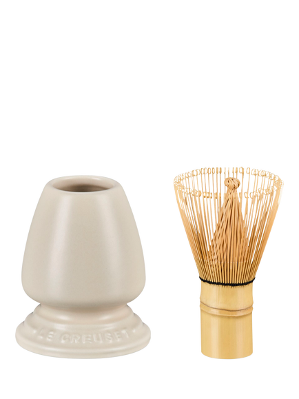 Le Creuset Serenity Collection Matcha Whisk & Stand Set, Brioche, Brioche