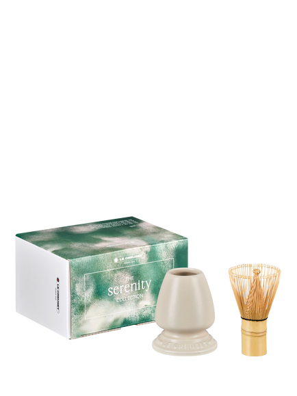 Le Creuset Serenity Collection Matcha Whisk & Stand Set, Brioche - view 2, Brioche