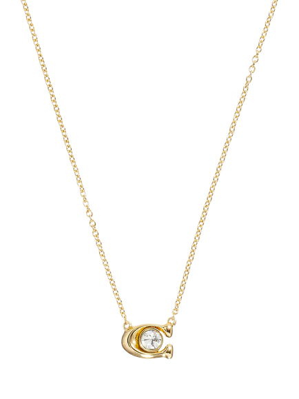 Coach Signature C Jewellery Set, Crystal/Gold - view 2, Crystal/Gold