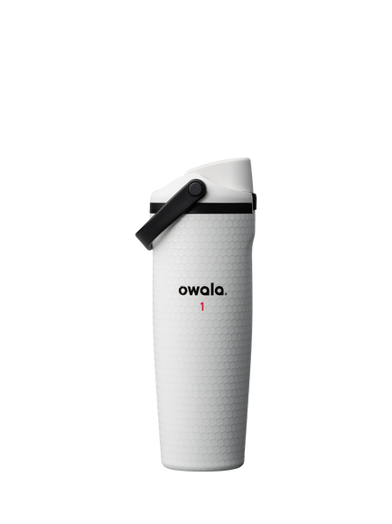 Owala FreeSip Sway Leak-Proof Stainless Steel Drinks Bottle, 850ml, Golf White, White
