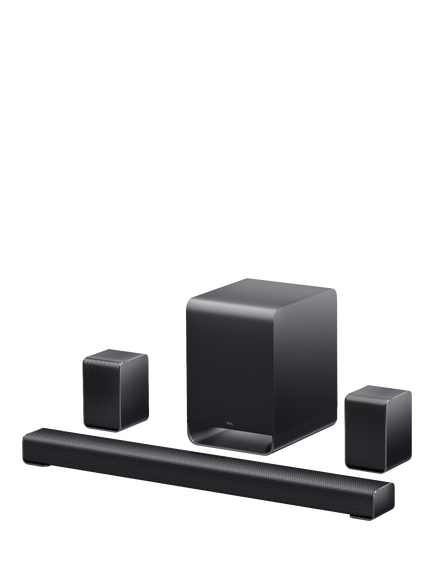 TCL S65K-UK Bluetooth Soundbar with Dolby Atmos, DTS:X & Wireless Subwoofer, Black, Black