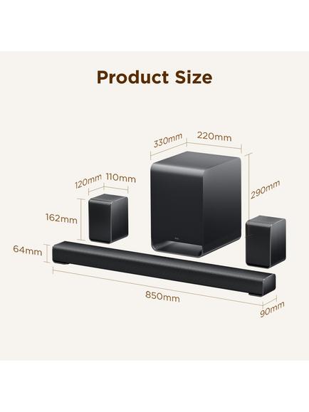 TCL S65K-UK Bluetooth Soundbar with Dolby Atmos, DTS:X & Wireless Subwoofer, Black - view 2, Black