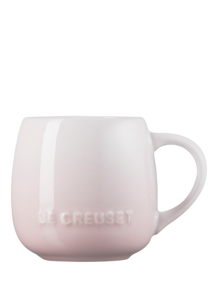 Le Creuset Stoneware Coupe Mug, 320ml, Shell Pink - view 2, Shell Pink