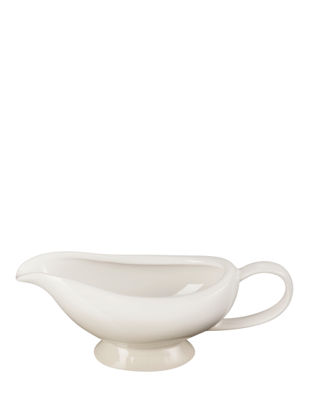 Le Creuset Stoneware Gravy Boat, 460ml, Meringue - view 2, Meringue