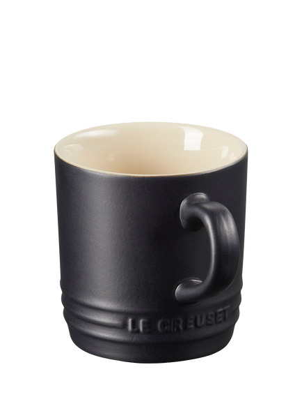 Le Creuset Stoneware Cappuccino Mug, 200ml, Satin Black - view 2, Satin Black