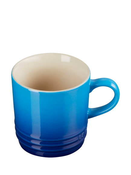 Le Creuset Stoneware Cappuccino Mug, 200ml, Azure - view 2, Azure