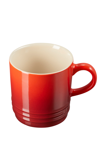 Le Creuset Stoneware Cappuccino Mug, 200ml, Cerise - view 2, Cerise