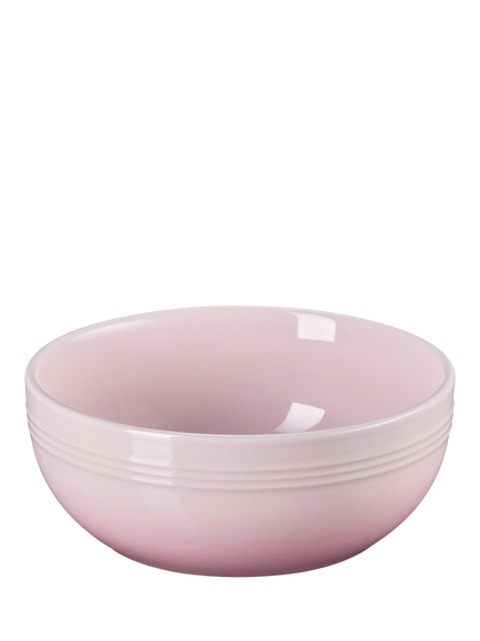 Le Creuset Stoneware Coupe Cereal Bowl, 15.9cm, Shell Pink, Shell Pink