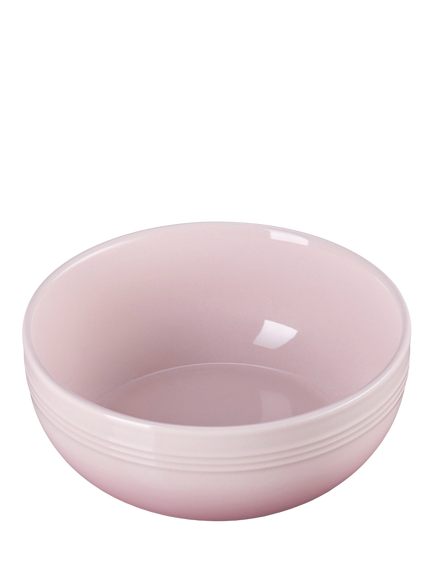 Le Creuset Stoneware Coupe Cereal Bowl, 15.9cm, Shell Pink - view 2, Shell Pink
