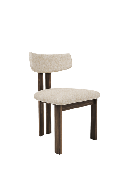 John Lewis OUTLET Aksel Dining Chair, Smoked Oak Leg, Atlas Ecru, Atlas Ecru