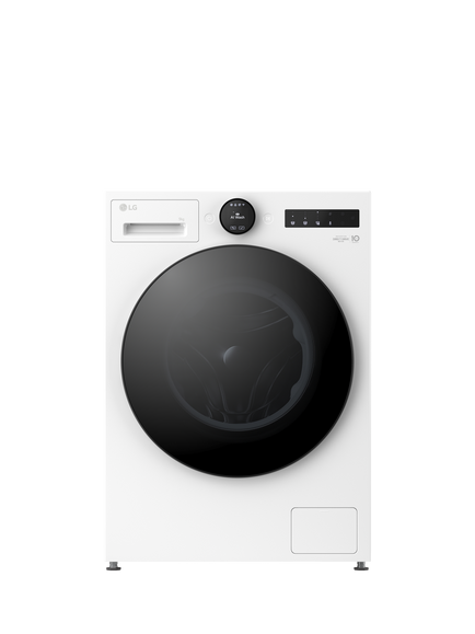 LG OUTLET F4X7009TWB Freestanding Washing Machine, 9kg Load, 1400rpm Spin, Like New, White, White