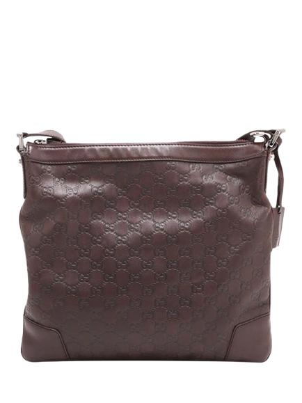 Pre-loved GUCCI Guccissima Leather Crossbody Bag, Dark Brown - view 2, Dark Brown