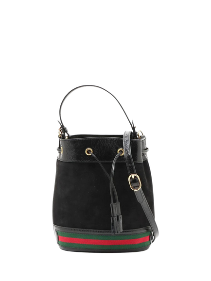 Pre-loved GUCCI Ophidia Suede 2-Way Shoulder Bag, Black, Black
