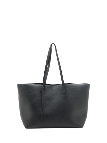 Pre-loved SAINT LAURENT Paris Sac Shopping Leather Tote Bag, Black, Black