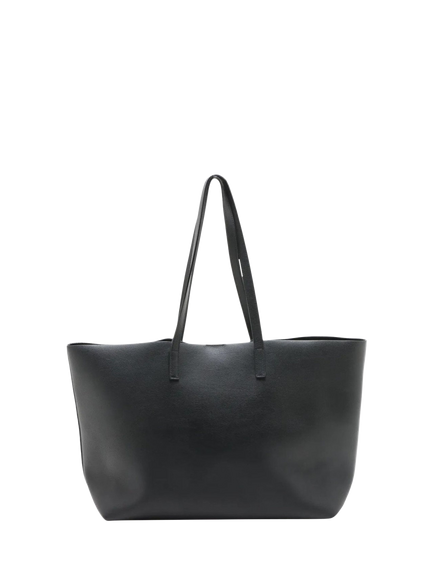 Pre-loved SAINT LAURENT Paris Sac Shopping Leather Tote Bag, Black - view 2, Black