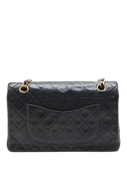 Pre-loved CHANEL Vintage 1991 Medium Lambskin Classic Double Flap Bag, Black - view 2, Black