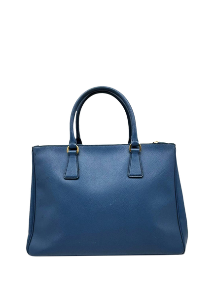 Pre-loved Prada Saffiano Leather Galleria 2-Way Bag, Blue - view 2, Blue