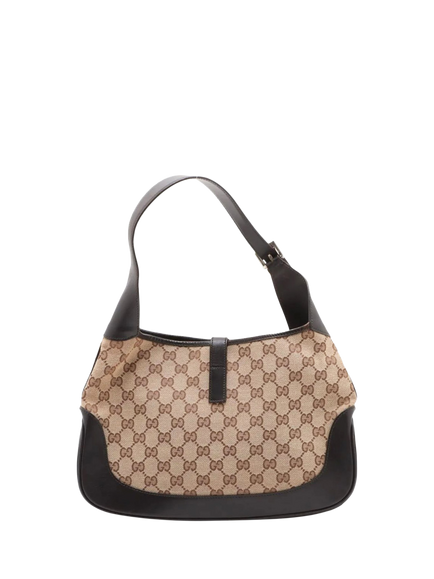 Pre-loved GUCCI GG Canvas New Jackie Shoulder Bag, Brown - view 2, Brown