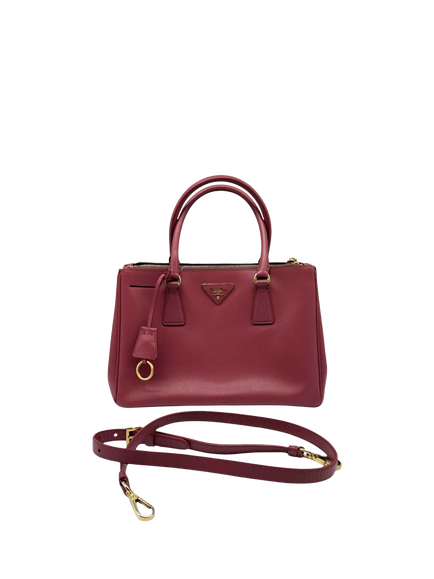 Pre-loved Prada Small Saffiano Leather Galleria 2-Way Bag, Pink, Pink