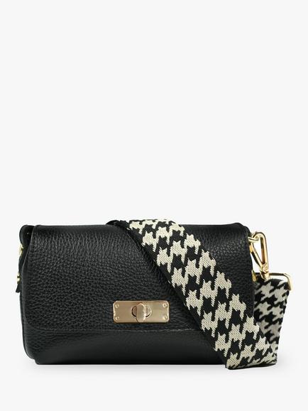 Apatchy London Maisie Mini Leather Bag, Black