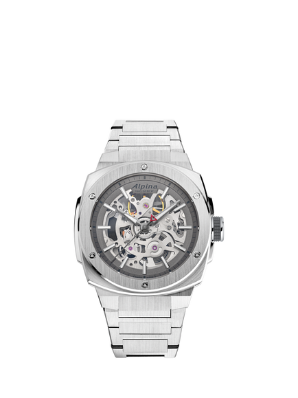 Alpina AL-520GSKT3AE6B Men's Alpina X The Real Time Show Seastrong Diver Extreme Automatic Special Edition Rubber Strap Watch, Silver, Silver