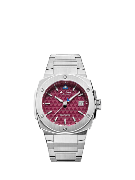Alpina AL-140BRG3AE6B Men's Alpiner Extreme Solarmetre Solar Powered Bracelet Strap Watch, Silver, Silver