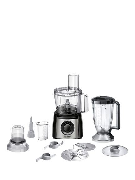 Bosch MultiTalent 3 Compact 900W Food Processor and Blender, 2.3L, Black, Black