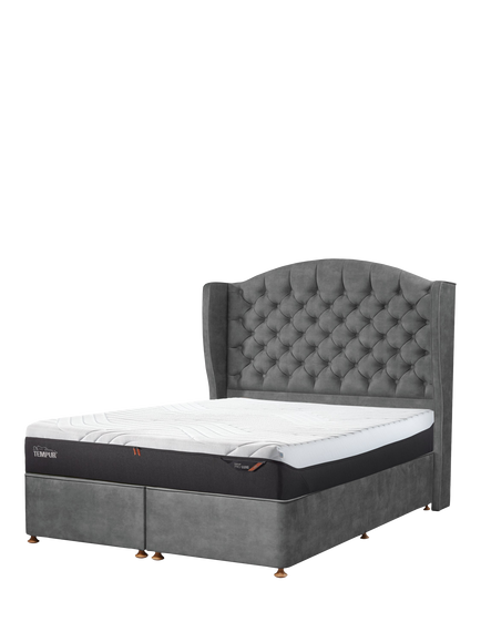 TEMPUR® Woodbridge Full Depth Headboard, Super King Size, Like New, Dark Grey, Dark Grey