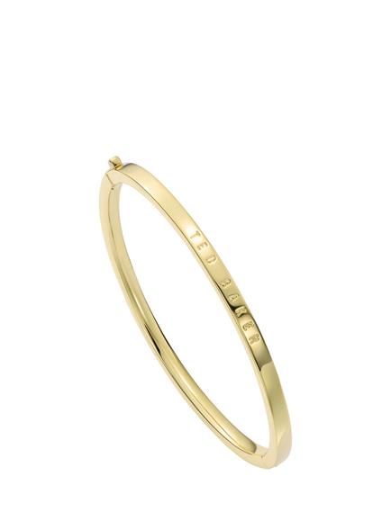 Ted Baker Chrishell Logo Slim Bangle, Gold, Gold Tone