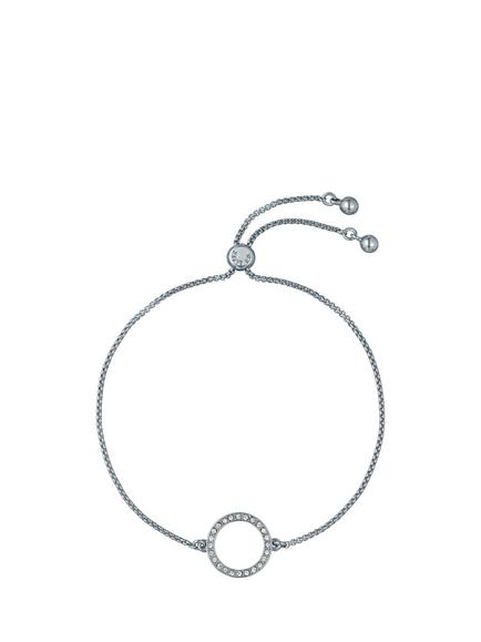 Ted Baker Hela Crystal Hoop Adjustable Bracelet, Silver, Silver Tone, Crystal