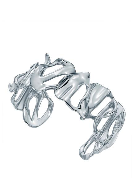 Ted Baker Leila Abstract Leaf Cuff Bracelet, Silver, Silver Tone
