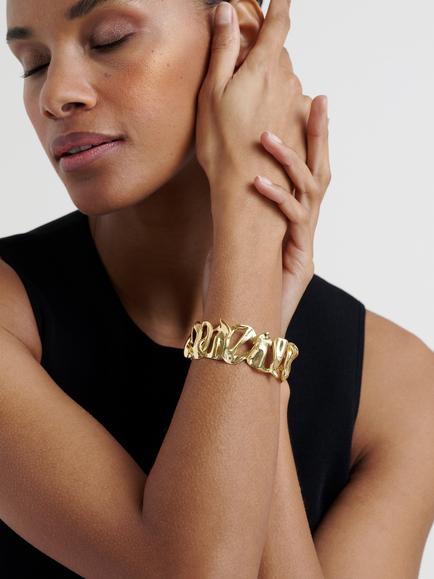 Ted Baker Leila Abstract Leaf Cuff Bracelet, Gold - view 2, Gold Tone