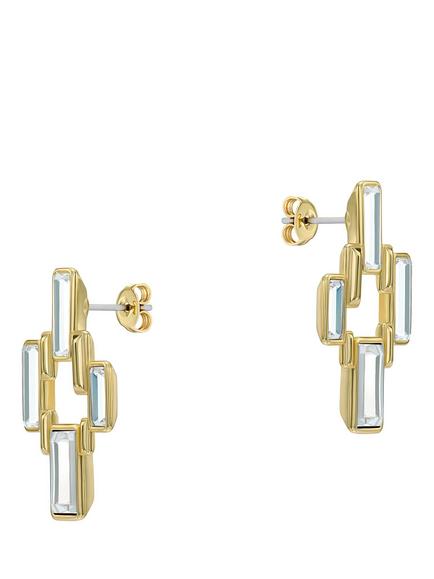Ted Baker Demi Deco Crystal Stud Earrings, Gold, Gold Tone, Crystal