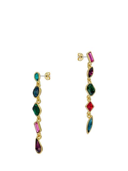 Ted Baker Julianna Jewel Chain Crystal Drop Earrings, Gold, Gold Tone, Crystal