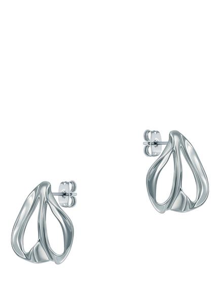 Ted Baker Leah Abstract Leaf Stud Earrings, Silver, Silver Tone
