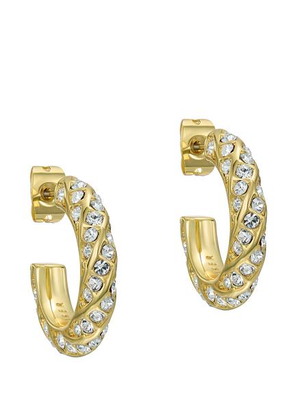 Ted Baker Toni Crystal Twist Hoop Earrings, Gold, Gold Tone, Crystal