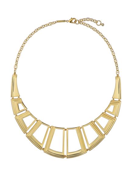 Ted Baker Denee Deco Groove Statement Necklace, Gold, Gold Tone