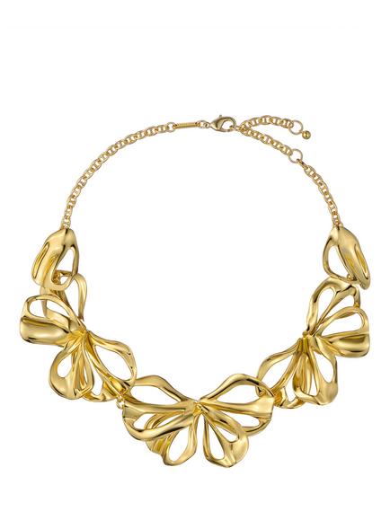 Ted Baker Leona Abstract Leaf Statement Necklace, Gold, Gold Tone