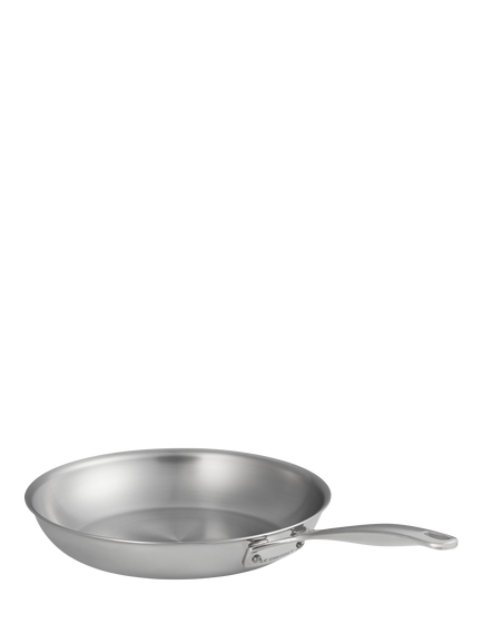 Le Creuset Signature Stainless Steel Uncoated Frying Pan, 26cm - view 2, Stainless Steel