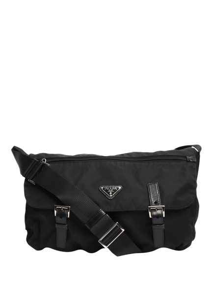 Pre-loved Prada Nylon Satchel Bag, Black, Black