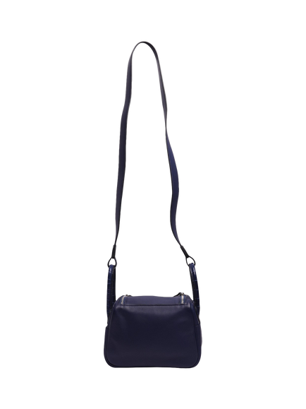 Pre-loved Hermès Lindy Leather Mini Bag, Dark Blue - view 2, Blue