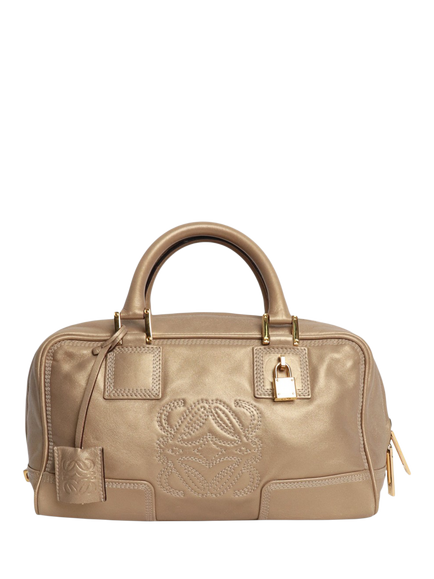 Pre-loved LOEWE Amazona Leather Bag, Gold, Gold
