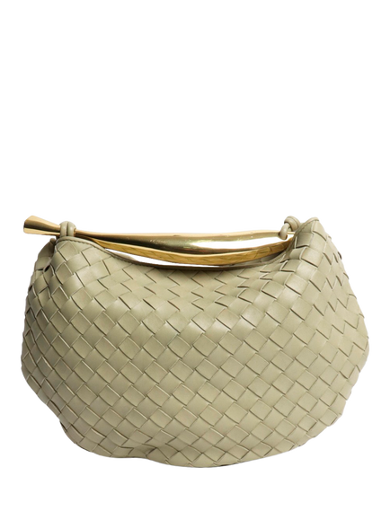 Pre-loved Bottega Veneta Small Sardine Top Handle Leather Bag, Sage Green - view 2, Green