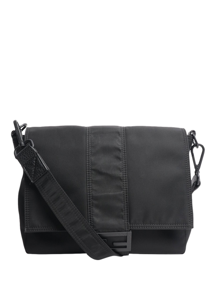Pre-loved Fendi Nylon Baguette Bag, Black, Black
