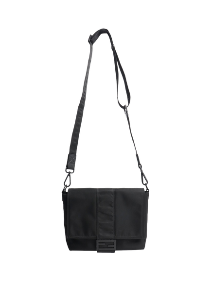 Pre-loved Fendi Nylon Baguette Bag, Black - view 2, Black